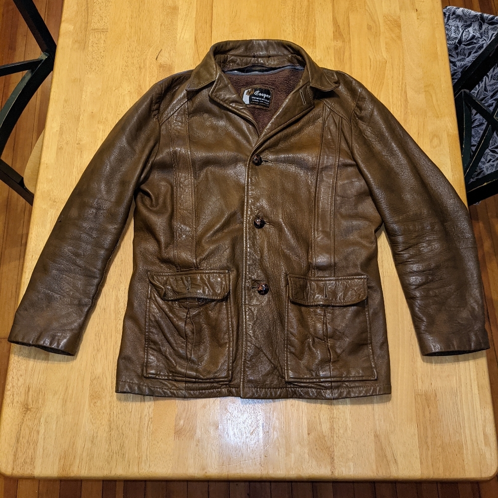 Cooper Vintage Brown Leather Jacket